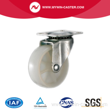 White PU Flat Rim Industrial Caster